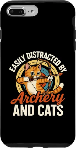 Vista 12 de Funny Cat Parent Gift Easily Distracted by Archery and Cats Case for iPhone 17
