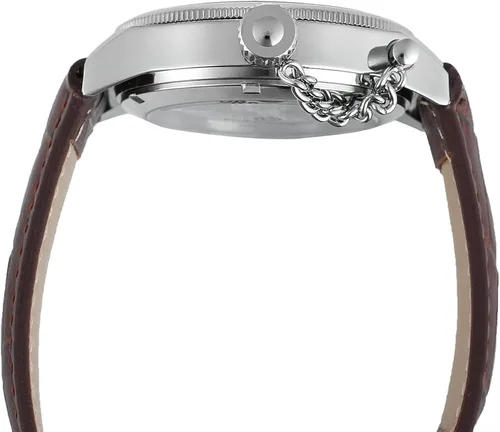 Vista 4 de FORSINING Reloj de esqueleto con correa de piel auténtica, diseño único de lujo, movimiento automático, estilo popular