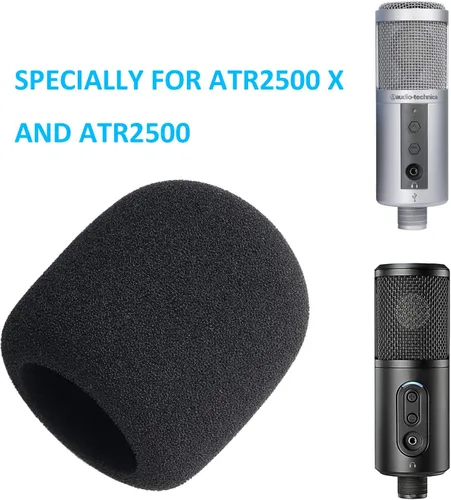 Vista 3 de ATR2500x Cubierta de Espuma con Filtro Pop - Pantalla Antiviento de Micrófono Personalizada para Audio Technica ATR2500x-USB, Micrófono USB