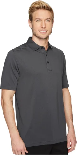 Vista 6 de Callaway Polo de golf micro hexagonal para hombre con protección solar, tejido elástico sólido