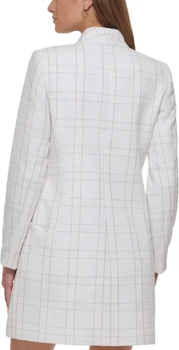 Vista 3 de DKNY Chaqueta con detalle de monograma metálico para mujer