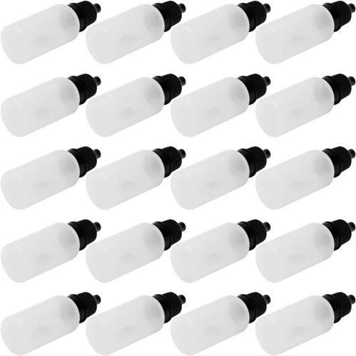 Vista 5 de Othmro 50 botellas de plástico de polietileno de 0.5 onzas, botellas cuentagotas de ojo de laboratorio de 0.5 fl oz, botella gotero líquido