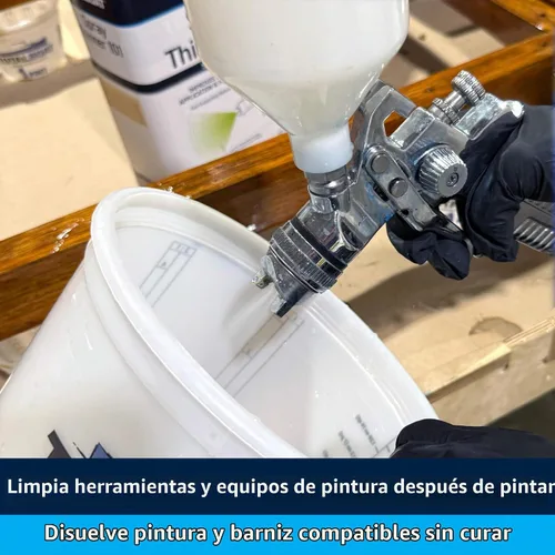 Vista 7 de TotalBoat Thinner 101 - Disolvente en aerosol para pintura y barniz marino, cuarto de galón