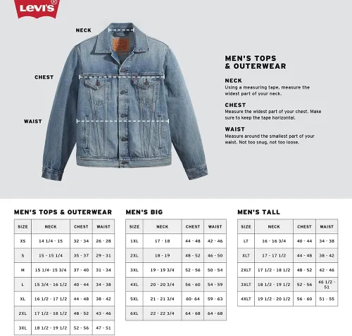 Vista 3 de Levi's Trucker - Chaqueta estilo camionero para hombre (también disponible en tallas para hombres grandes y altos)