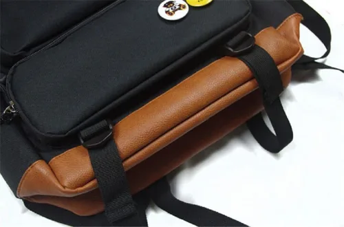 Vista 4 de Siawasey - Mochila de lona para cosechar de una sola pieza con diseño de anime