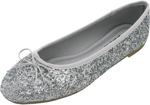 Vista 39 de FEVERSOLE Zapatos planos de ballet de patente para mujer, color macarrón colorido Beige