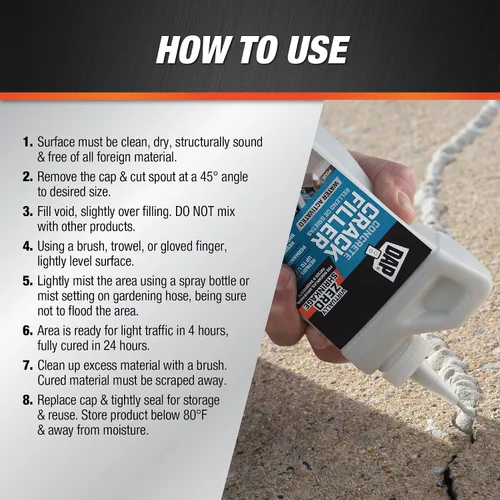 Vista 3 de DAP - Relleno para grietas de concreto, color gris, 1.62 lb (7079860500)