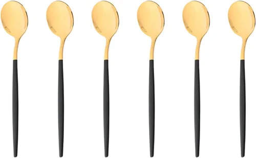 Vista 10 de Juego de cubiertos de espejo de 30 piezas de acero inoxidable 18/0, utensilios de cocina para cena, postre, pastel, té, café, vajilla para 6
