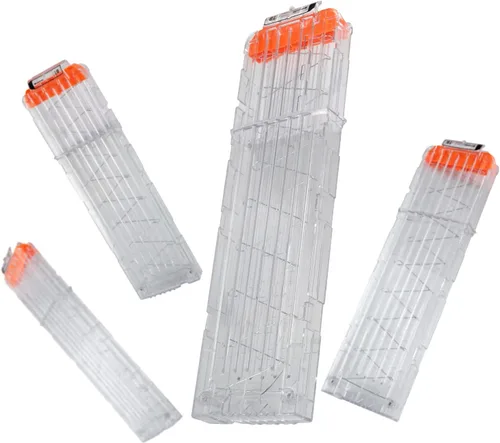 Vista 8 de EKIND 18 clips de dardos compatibles con cargadores Nerf Elite, clip de munición de dardos suave de recarga rápida para pistolas de juguete Nerf