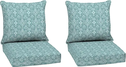 Vista 30 de Arden Selections Juego de asiento profundo para exteriores, 24 x 24, a prueba de lluvia, resistente a la decoloración, asiento profundo y cojín