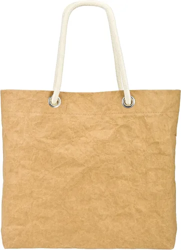 Vista 4 de Out of the Woods Pure Cord Shopper, bolsa de compras reutilizable espaciosa Sahara
