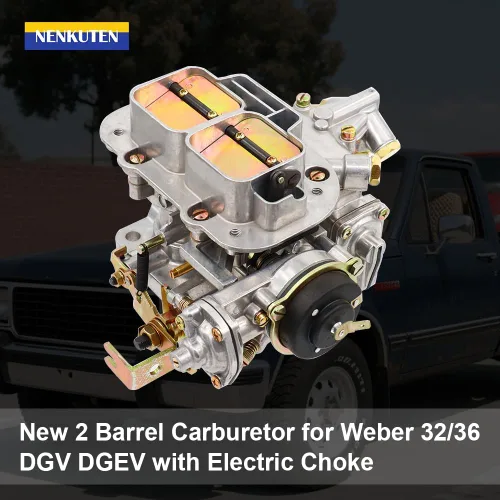 Vista 3 de NENKUTEN Nuevo Carburador 2 Barriles para Weber 32/36 DGV DGEV Estrangulador eléctrico 32x36 para Toyota Pickup Celica Corona 20R 22R Holley Mazda