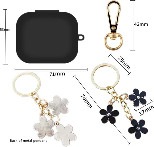 Vista 4 de Funda para OnePlus Buds Pro 2, bonita funda de silicona para OnePlus Buds Pro2, funda de carga para auriculares inalámbricos, a prueba de golpes