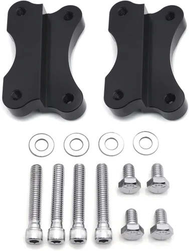 Vista 6 de H2702- Soporte de montaje para adaptador de guardabarros a horquilla negro compatible con Harley FLST 86-14 con rueda de 21 pulgadas
