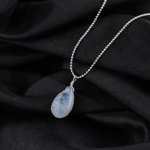 Vista 2 de Natural MultiColor Gemstone Dainty Pendant Necklace for Women