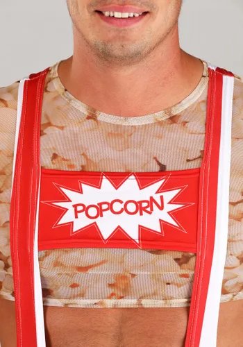 Vista 3 de Disfraz Sexy de Palomitas de Maíz para Hombre Multicolor