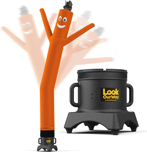 Vista 9 de LookOurWay Air Dancers - Hombre inflable de baile alocado de 7 pies de altura con soplador Sky Dancer - Hombre bailando publicitario inflable negro