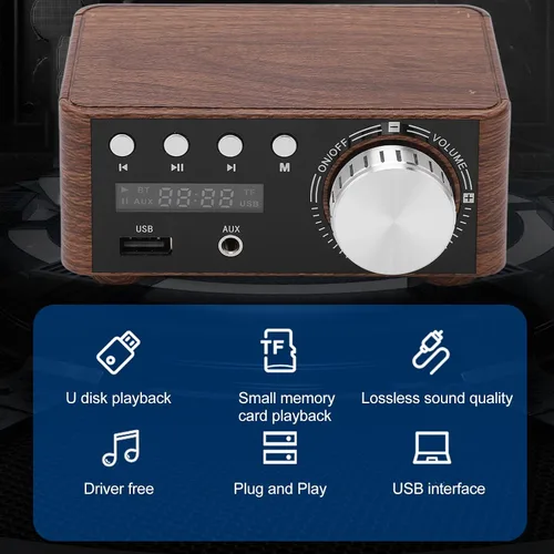 Vista 5 de Mini Bluetooth 5.0 Amplificador 50W 50W Canal HiFi Digital Audio Estéreo