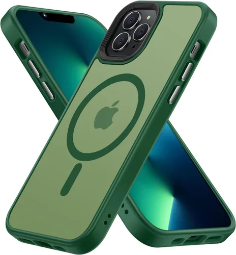 Vista 26 de Funda para iPhone 11, funda magnética con función atril [protección de grado militar] y [compatible con MagSafe], funda protectora delgada