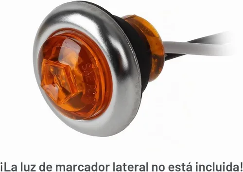 Vista 6 de Partsam Bisel de anillo redondo de acero inoxidable de 3/4 pulgadas para luces de marcador de acento de 3/4 pulgadas y todas las luces redondas