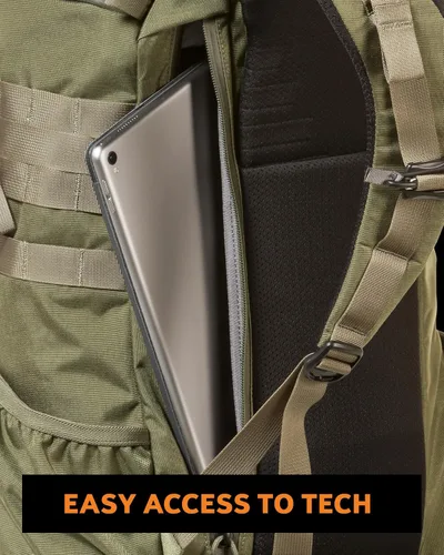Vista 5 de Mystery Ranch Mochila de 2 Días – Mochila Táctica Diaria con Fácil Acceso y Funda Acolchada para Computadora – Outerspace, S/M