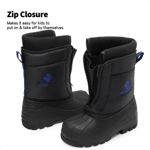 Vista 3 de DREAM PAIRS Boys Girls Waterproof Winter Snow Boots