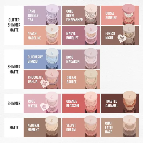 Vista 7 de Kaja Beauty Bento Collection - Trío de sombras de ojos elásticas Tonos rosa ciruela, tamaño de viaje, 01 Rosewater, premio Allure Best of Beauty