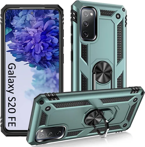 Vista 11 de ADDIT Funda S20 para Samsung Galaxy S20 de 6.1 pulgadas, con anillo de soporte, soporte ajustable, grado militar, protección resistente, a prueba