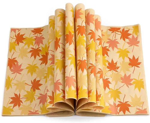 Vista 10 de Tenare 150 hojas de papel encerado de Halloween para otoño, hojas de arce