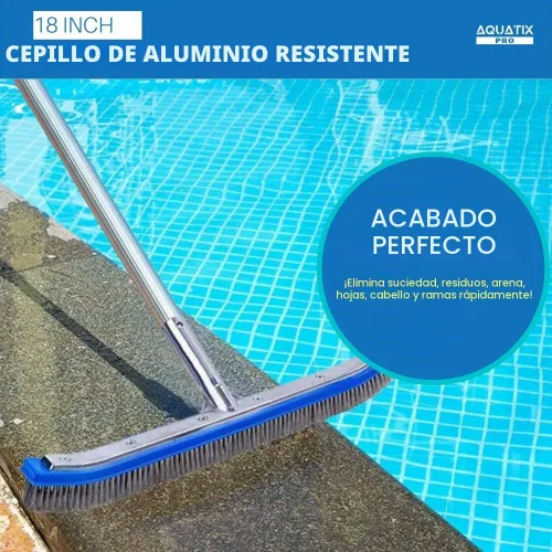 Vista 5 de Aquatix Pro Cabezal de cepillo de piscina, 18" resistente para limpiar