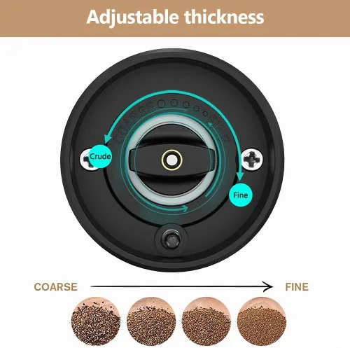 Vista 4 de Juego de molinillo eléctrico de sal y pimienta, molinillo automático de sal y pimienta con gran capacidad, luz LED, grosor ajustable para cocina