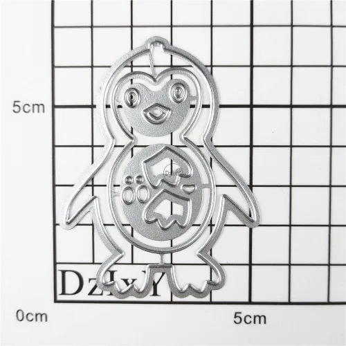 Vista 3 de DzIxY Lindos troqueles de corte de metal de pingüino para hacer tarjetas, juegos de troqueles de papel para grabar, álbum, plantillas para álbumes