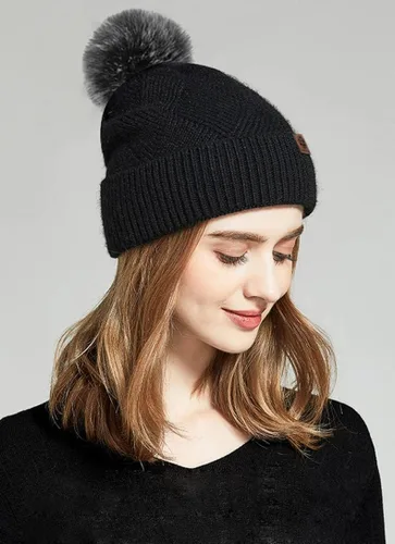 Vista 36 de Bufanda de punto de lana, gorro de esquí, guantes táctiles para invierno, para mujer y hombre