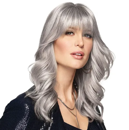 Vista 9 de Raquel Welch Chameleon Hair Topper Color R1 Negro Pelucas De Las Mujeres Sintético Monofilamento Base Clip En Bang Hairpiece Fringe