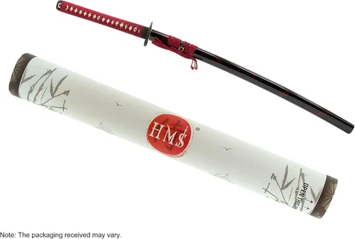 Vista 6 de HMS Espada samurai wakizashi japonesa, Oda Nobunaga Tsuba, forjada a mano, acero al carbono 1045, templado con calor, espiga completa, afilada oda