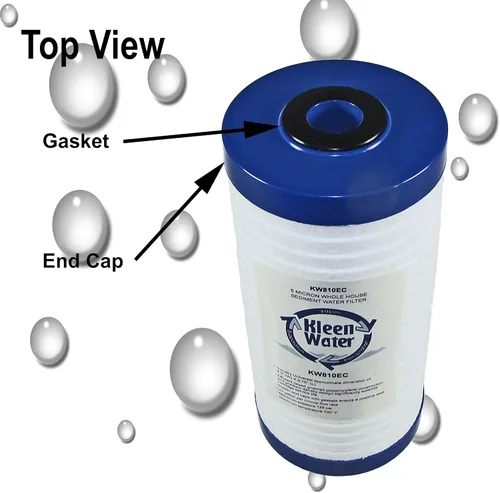 Vista 2 de KleenWater KW810EC Cartucho de repuesto para filtro de agua de sedimentos para toda la casa, 5 micras, 4.5 x 9.875 pulgadas (1 paquete)
