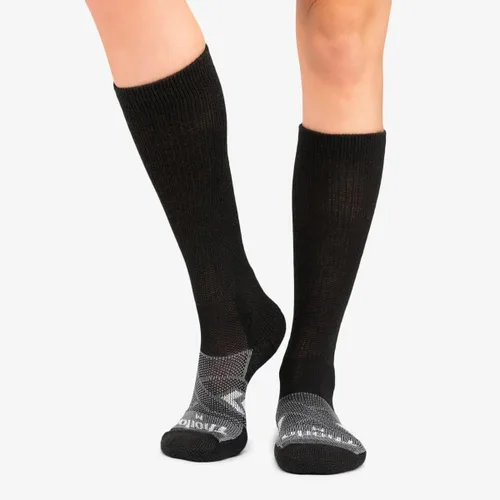 Vista 4 de Thorlos Unisex Adult's 12 Hour Shift Thick Padded Over-The-Calf Work Socks, BlackGrey Large