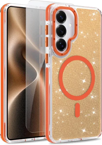 Vista 6 de Funda magnética para Google Pixel 10 Pro XL [compatible con Magsafe] [bonito diseño fluorescente de moda] a prueba de golpes, delgada, translúcida