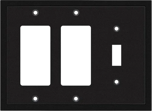 Vista 60 de Henne Bery Placa decorativa de pared con borde moderno, tapa de tomacorriente para cubrir enchufe, aleación de zinc maciza duradera