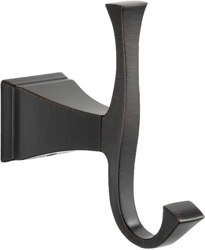 Vista 8 de Delta Dryden (1-Paquete) Ganchos para Toallas Brillo Acero Inoxidable Dobles Ganchos de Baño Montados en la Pared para Batas y Toallas Soporte