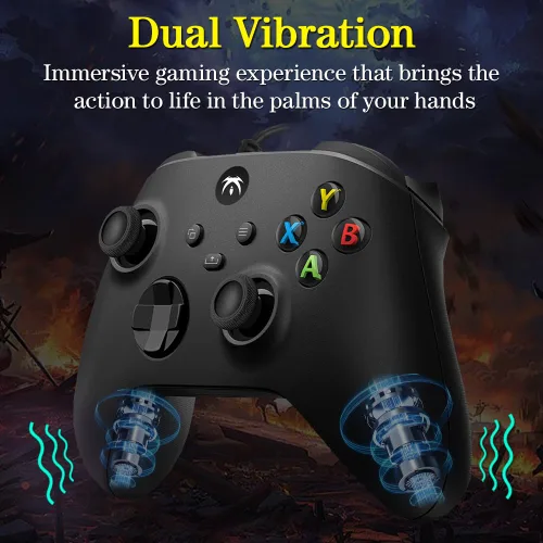 Vista 4 de DYONDER Controller Wired Compatible with Xbox One,Xbox Series XS,Xbox One XS,PC Windows 7810,Game Controller with Share Button3.5mm Headphone