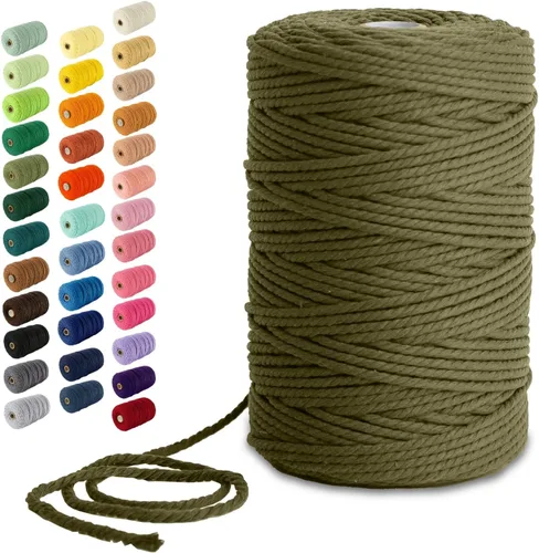 Vista 159 de Nook Theory Hilo de macramé de 3mm 109 yardas - Cuerda de macramé suave de 4mm, 5mm perfecta para nudos - Suministros de macramé para colgadores