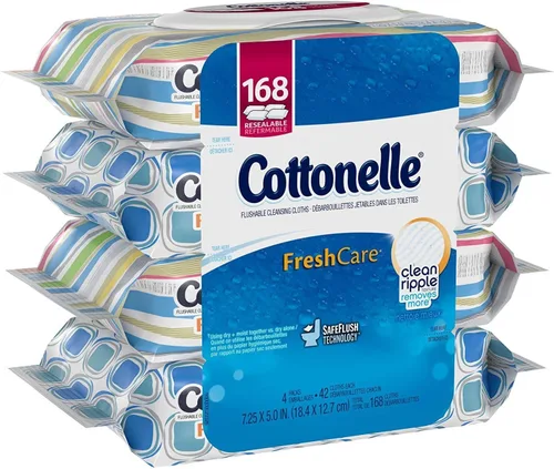 Vista 8 de Cottonelle Fresh Care Toallitas Biodegradables, Paquete de Viaje, 12 Paquetes de Viaje de 10 Paños Cada Uno (120 Unidades)