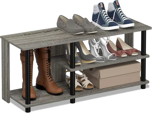 Vista 20 de Furinno Zapatero vertical compacto, organizador de zapatos estrecho de 8 niveles, almacenamiento de zapatos independiente, estante de zapatos