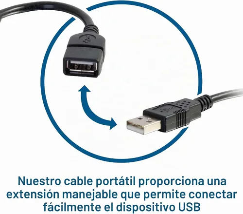 Vista 3 de C2G Legrand - Cable USB A a A, cable USB de extensión corta para dispositivos USB, cable USB de 6 pulgadas, negro, 1 unidad, C2G 52119