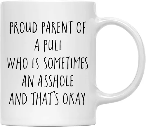 Vista 44 de Andaz Press Funny Dog - Taza de café de 11 onzas, regalo de broma, orgulloso padre de un afenpinscher que es a veces un gilipollas y eso está bien