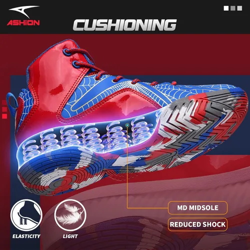 Vista 4 de ASHION Kids Basketball Shoes Youth Mid-Top Sneakers Non-Slip Sport Trainer Shoes for Boys Girls
