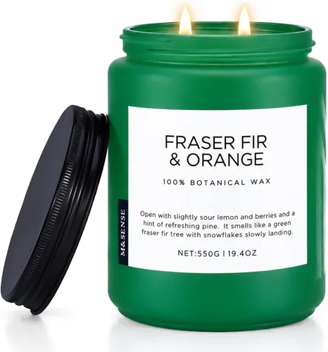 Vista 46 de M&SENSE Ode to Winter - Vela perfumada para el hogar, cera de soja natural, mecha de algodón, aroma de invierno, 7.05 onzas hasta 50 horas de tiempo