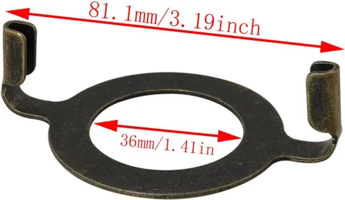 Vista 2 de 2pcs E26 Lámpara de zócalo fenólico Arpa Base de Sillín para Base Roscada E26, 1-7/16" (36 mm) Bronce