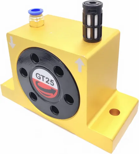 Vista 5 de Vibradores de turbina industrial GT25, vibrador de turbina industrial G de 1/4 de pulgada, vibrador neumático de turbina de energía de aire